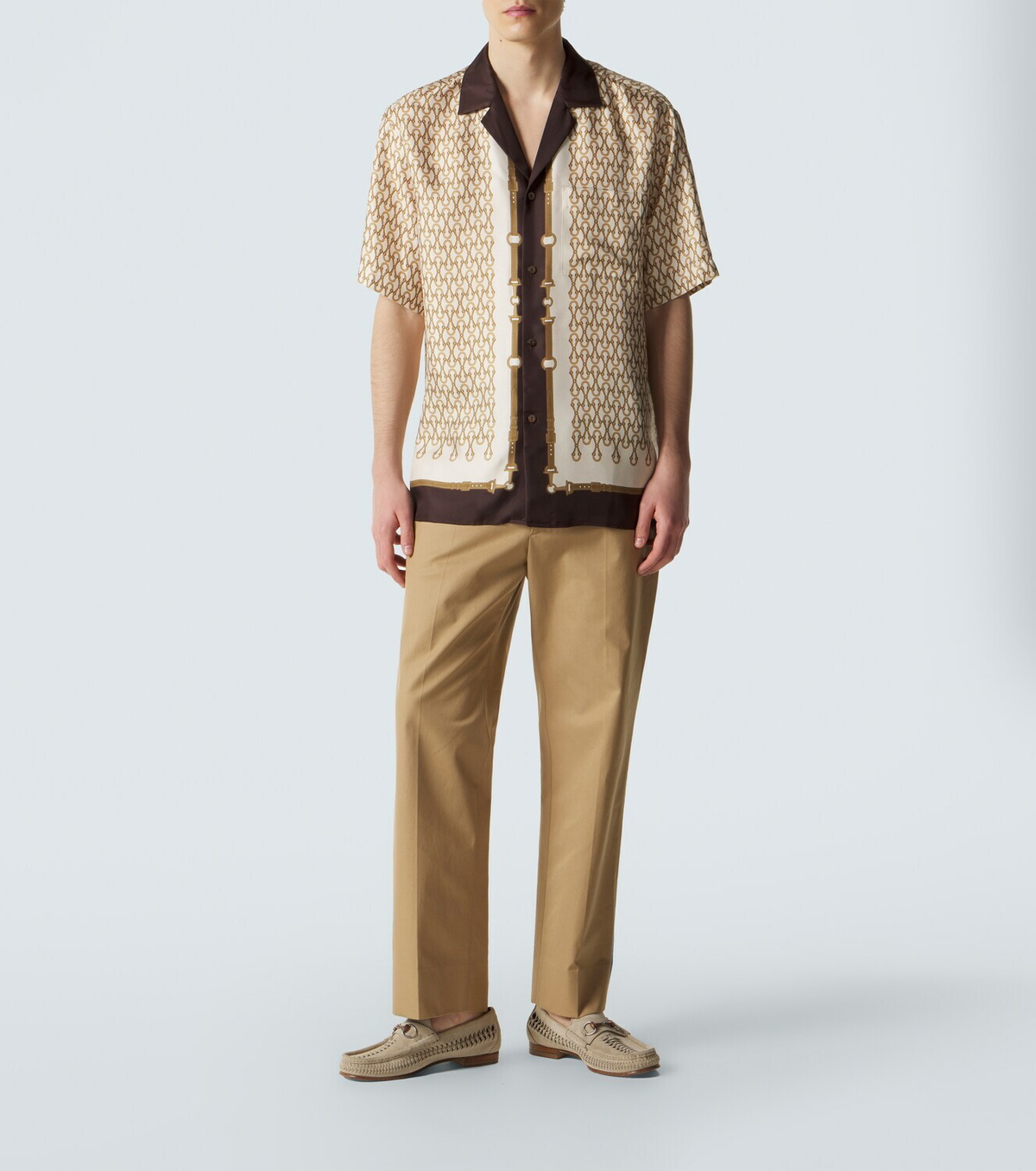 Gucci Horsebit 1953 woven suede loafers