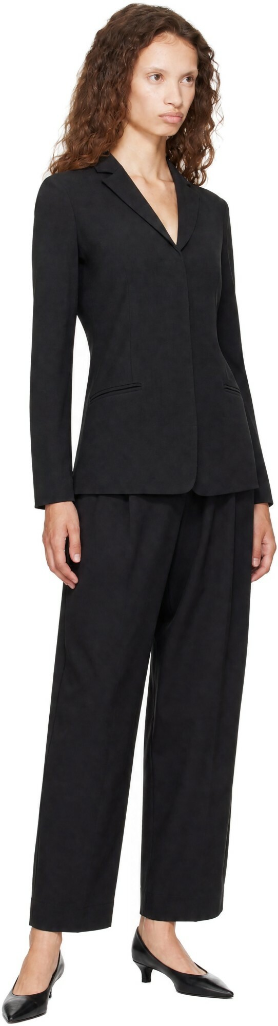 TOTEME Black Slim Wool Blazer