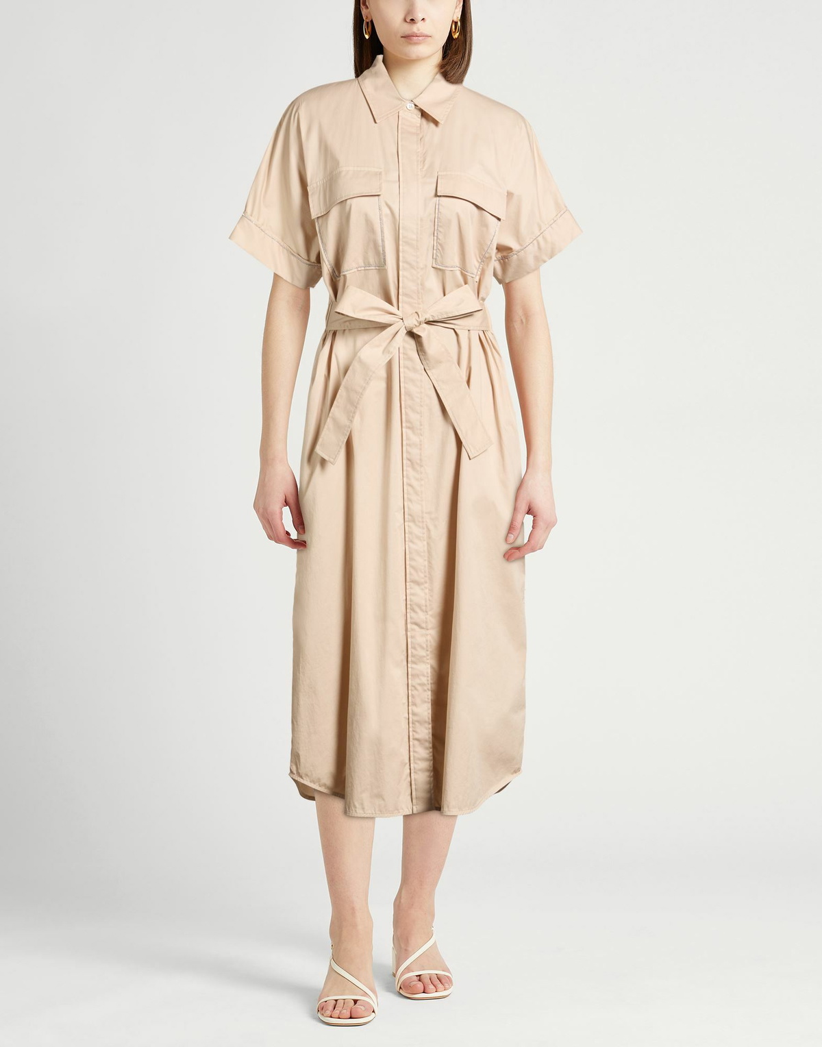 Peserico Womens Midi dress in Beige