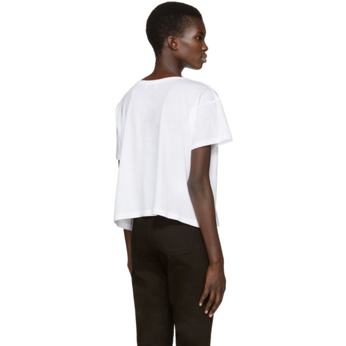 Anthony Vaccarello White Boatneck T-Shirt