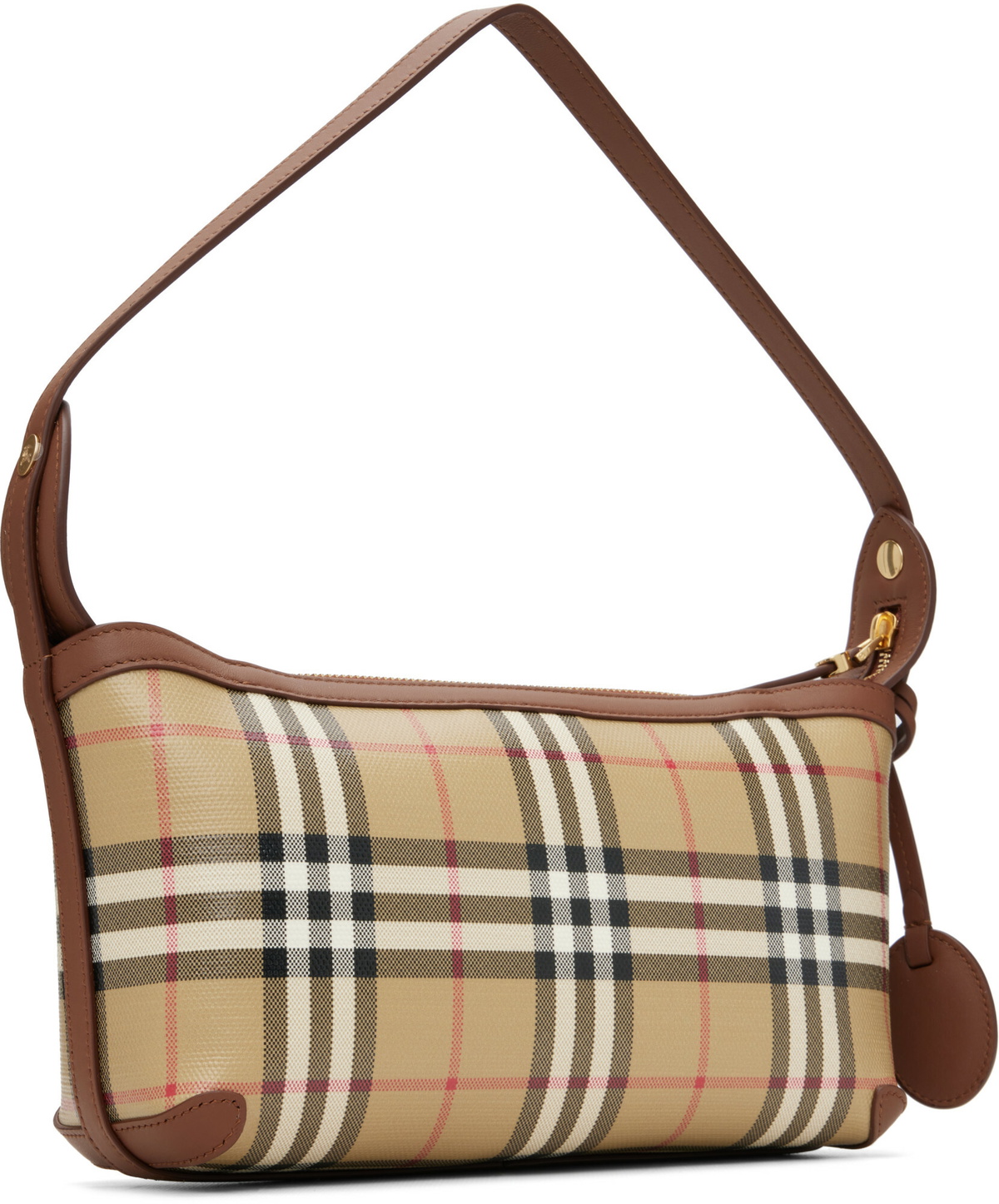 Burberry Beige Mini Check Shoulder Bag