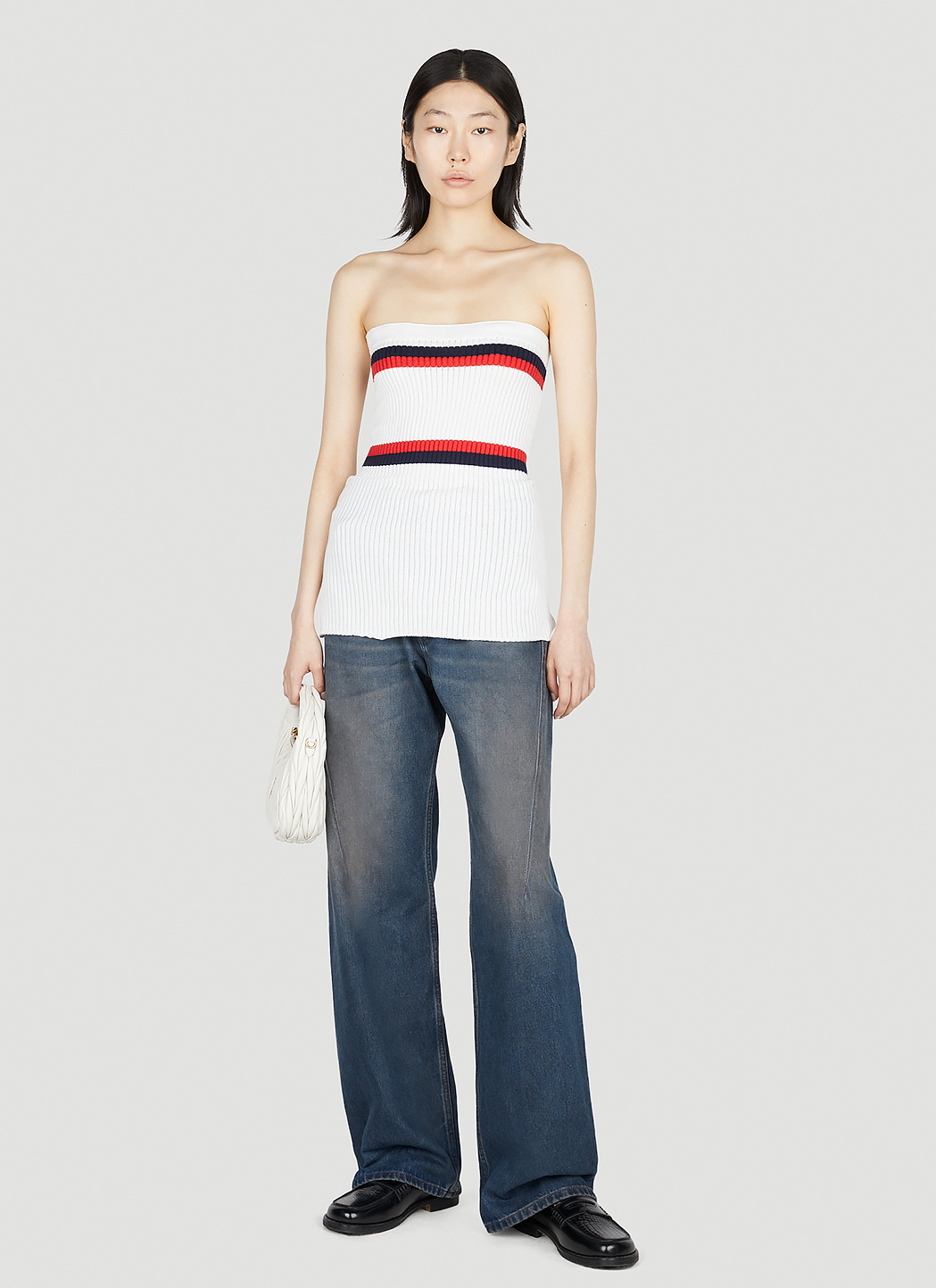 Meryll Rogge Ribbed Bustier Top
