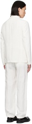 Emporio Armani Off-White Notched Lapel Suit