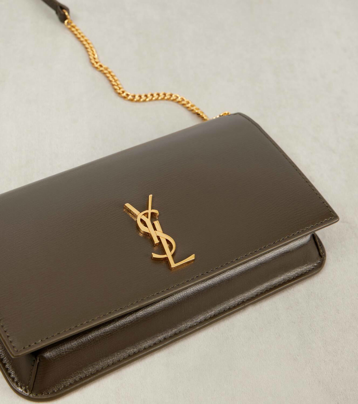 Saint Laurent Cassandre leather phone pouch Saint Laurent