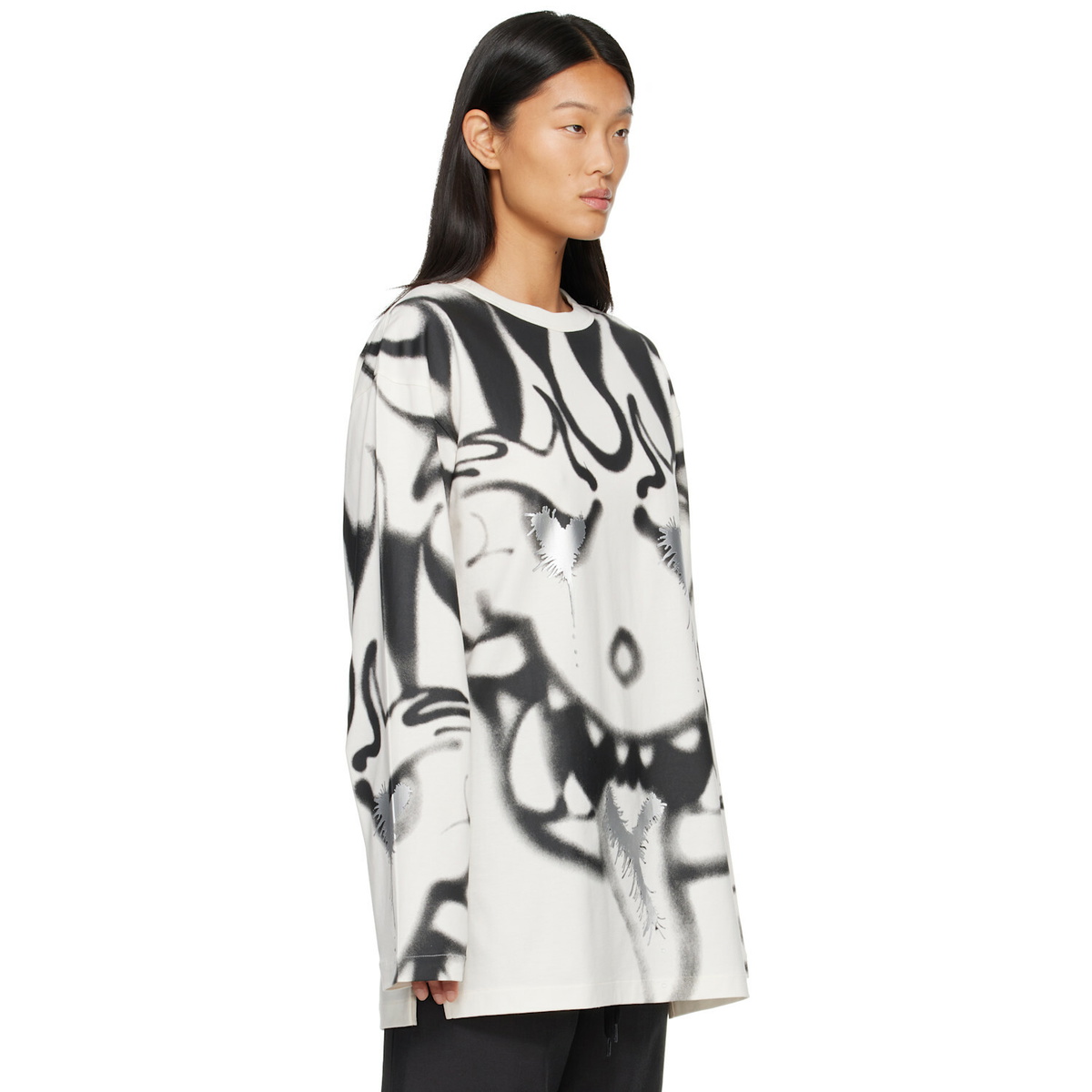 Y-3 Off-White Chito Edition 'Y-3' Graphic Long Sleeve T-shirt