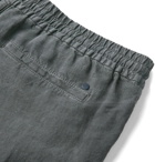 NN07 - Seb Linen Drawstring Shorts - Gray