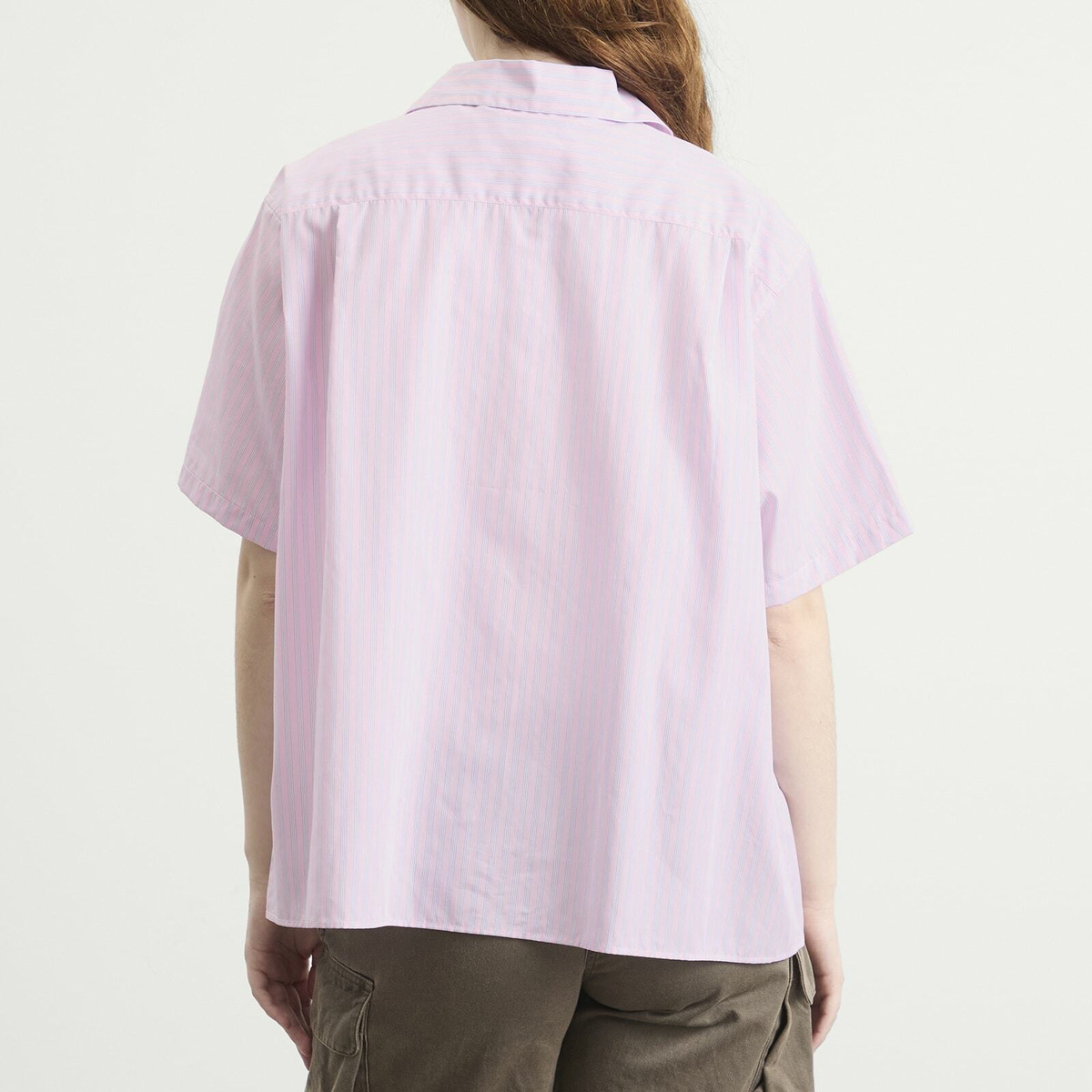TTT MSW Women's I Love My Dog Half Sleeve Shirt in Pink Stripe