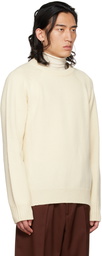 Jil Sander Off-White Crewneck Sweater