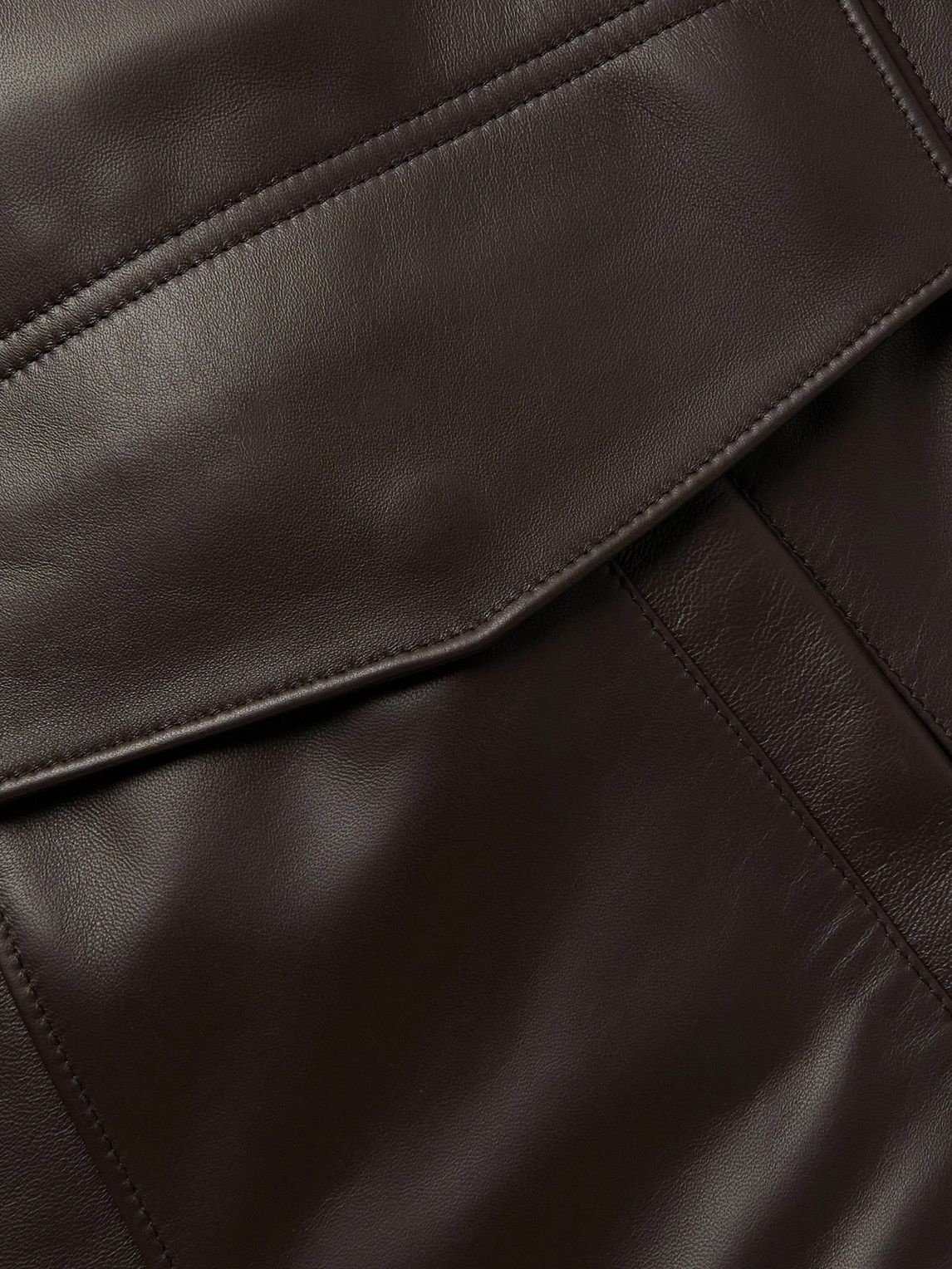 Canali - Leather Jacket - Brown Canali