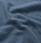 Loro Piana - Ribbed Cashmere and Silk-Blend Half-Zip Sweater - Blue