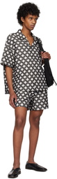 LE17SEPTEMBRE Black Argyle Jacquard Shorts