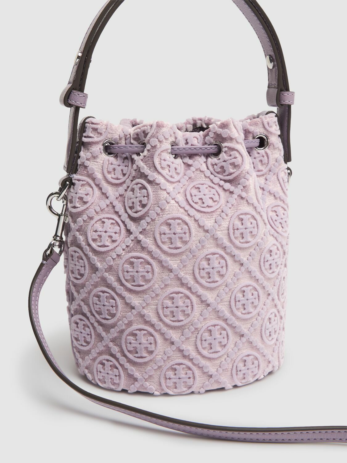 [Tory Burch]Fil Coupe Mini Bucket Bag在庫わずか！【割引中】 T Monogram Fil Coupe Mini Bucket Bag, Lilac | Tory Burch KW
