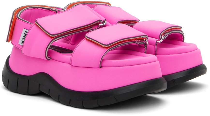 SUNNEI SSENSE Exclusive Pink Low Platform Sandals