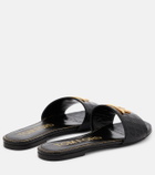 Tom Ford Embellished croc-effect slides