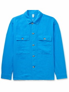 Altea - Dylan Linen Overshirt - Blue