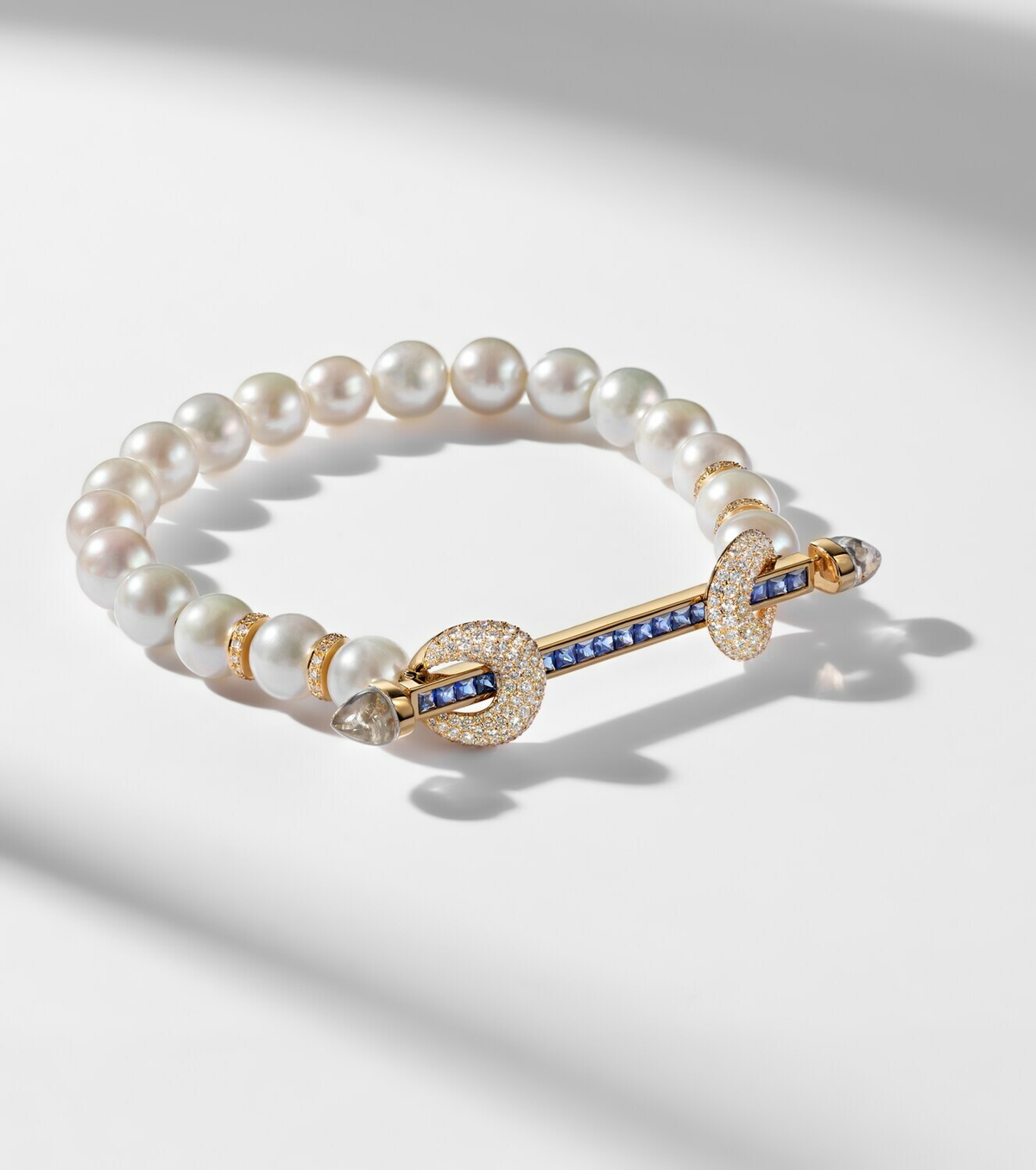 Ananya Chakra 18kt gold bracelet with gemstones