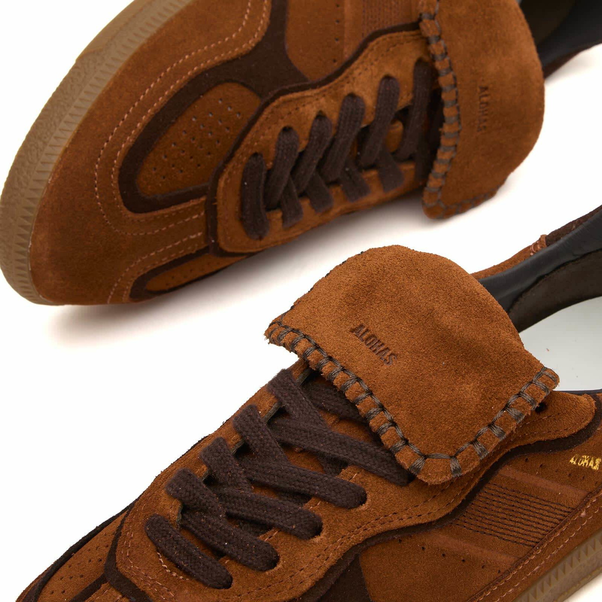 ALOHAS Women's TB 490 Club Suede Leather Sneakers in Suede Brown