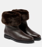 Toteme The Off-Duty faux fur-lined leather boots