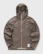 Satisfy Running Pertex 3L Rain Fly Jacket Brown Mens Windbreaker