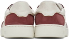 Axel Arigato SSENSE Exclusive Off-White & Burgundy Dice Lo Sneakers