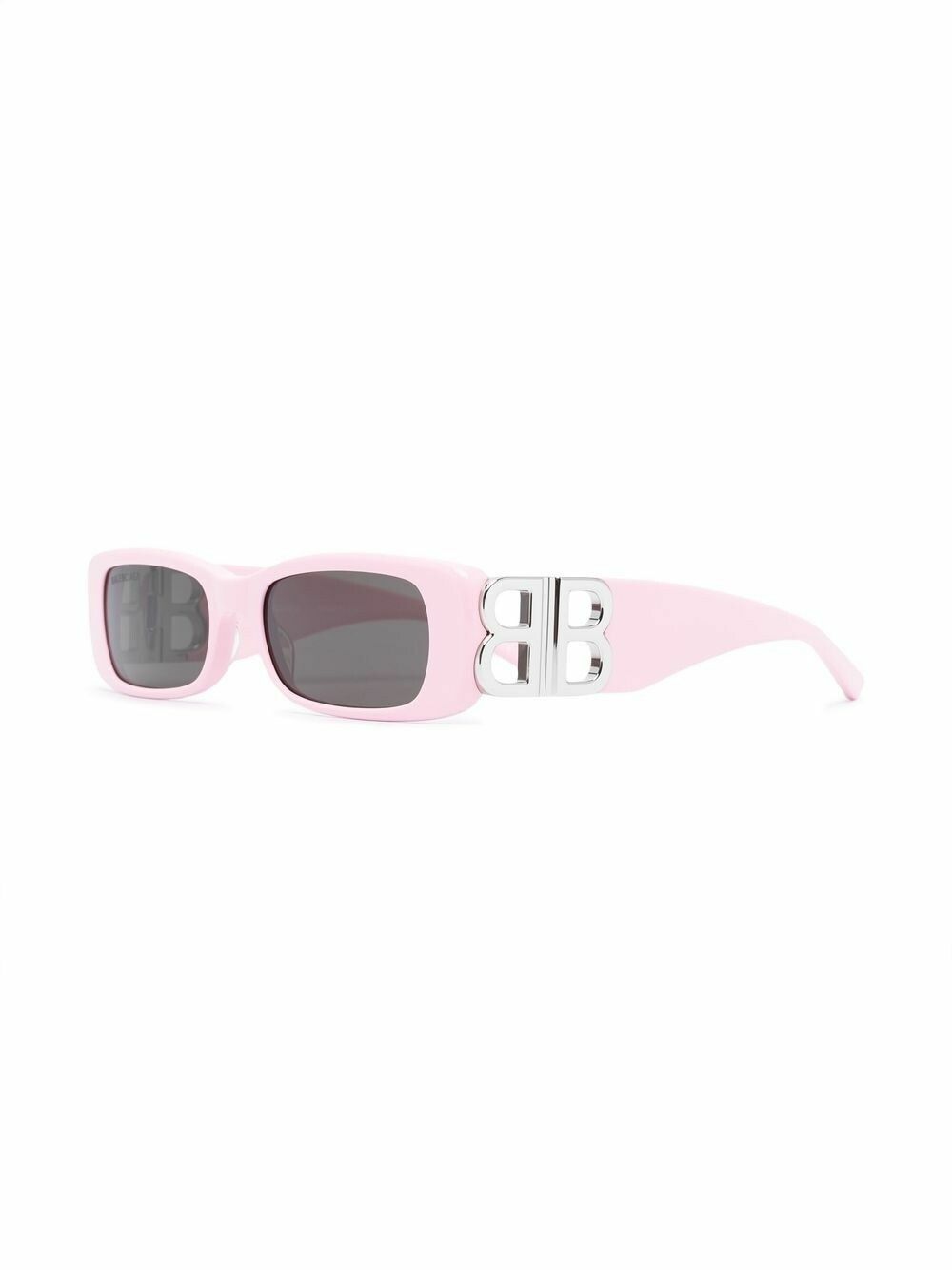 Balenciaga Eyewear Pink Rectangle Frame Sunglasses