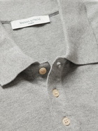 Maison Kitsuné - Logo-Appliquéd Cotton-Piqué Polo Shirt - Gray