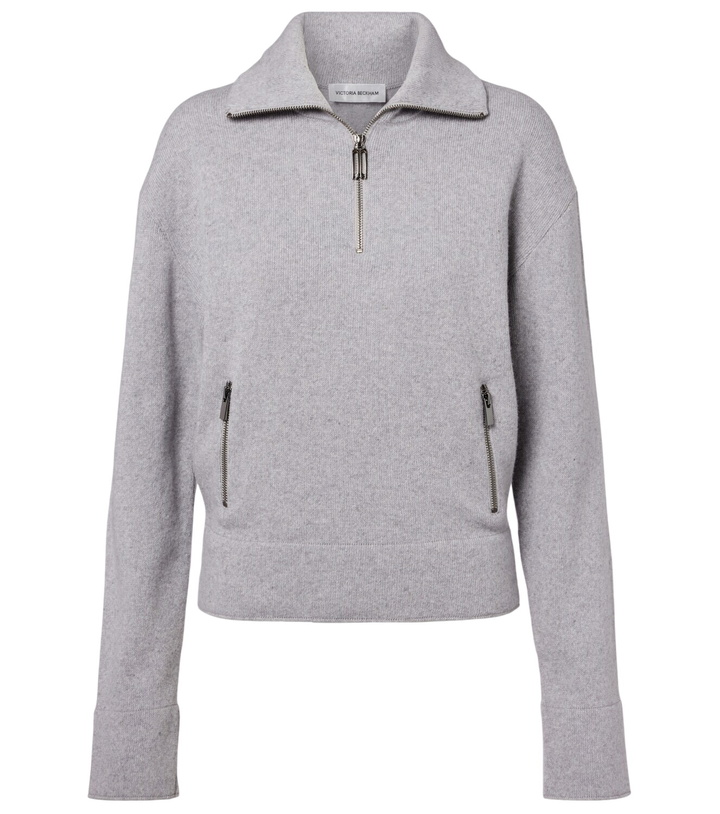 Photo: Victoria Beckham Wool and cashmere half-zip sweater