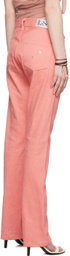 Ludovic de Saint Sernin Pink Lace-Up Jeans