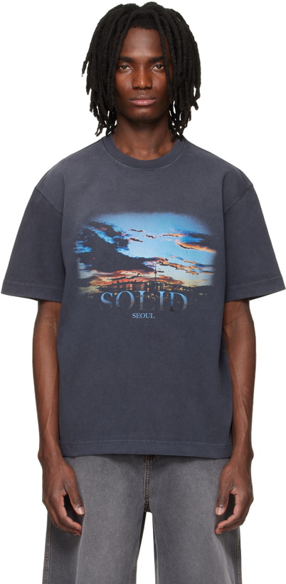 Photo: Solid Homme Gray Dropped Shoulder T-shirt