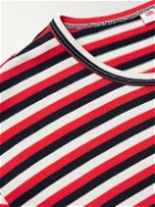 Orlebar Brown - Sammy Striped Cotton-Jersey T-Shirt - Red