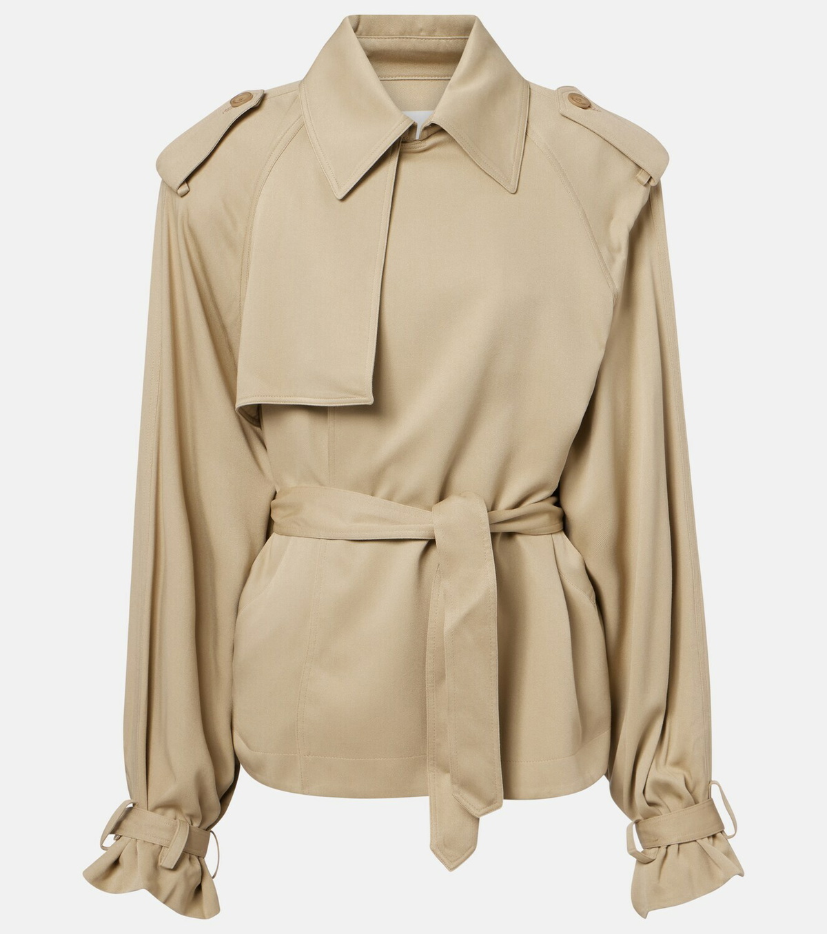 The Frankie Shop Elva twill trench coat