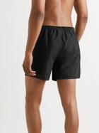 Balenciaga - Short-Length Logo-Embroidered Swim Shorts - Black