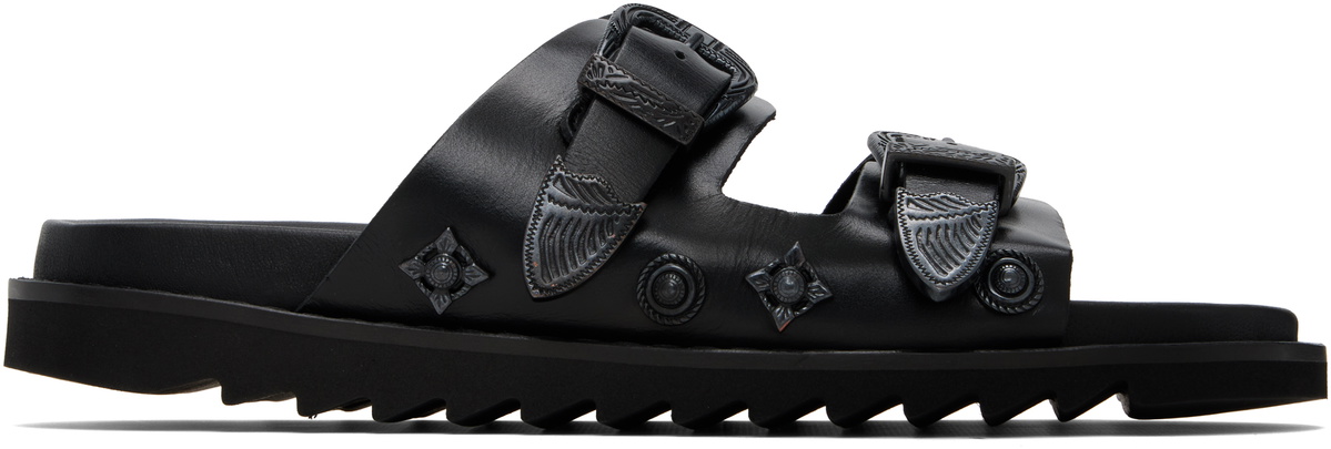 Toga Virilis SSENSE Exclusive Black Buckle Sandals