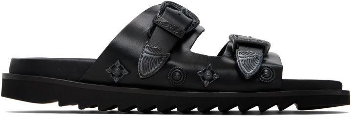 Photo: Toga Virilis SSENSE Exclusive Black Buckle Sandals