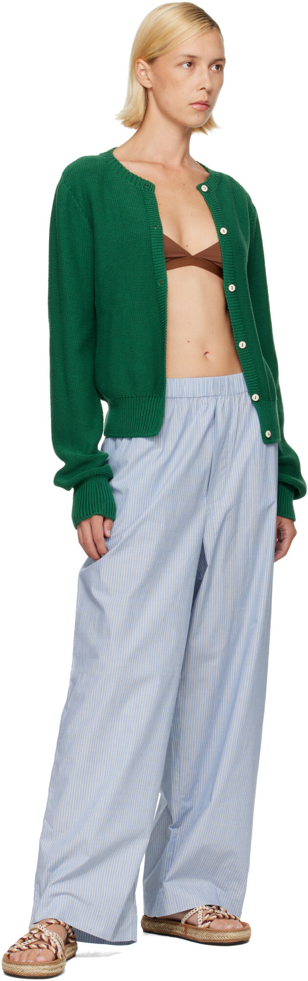 Baserange Blue & White Claude Lounge Pants