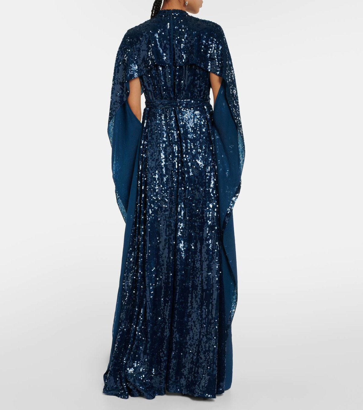 Erdem Caped sequined gown
