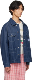 Story mfg. Navy Circuit Denim Jacket
