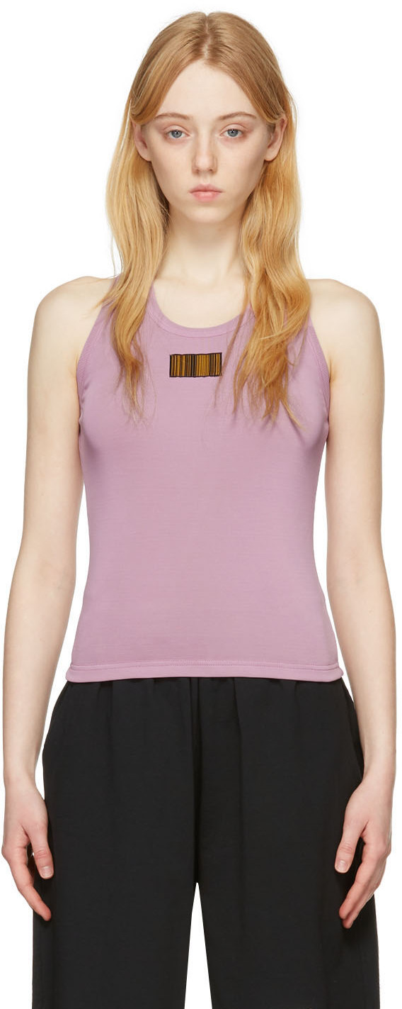 VTMNTS Purple Barcode Tank Top
