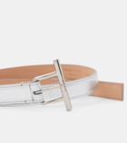 Alexander McQueen Metallic leather belt