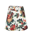 SIR - Ambroise belted floral linen shorts