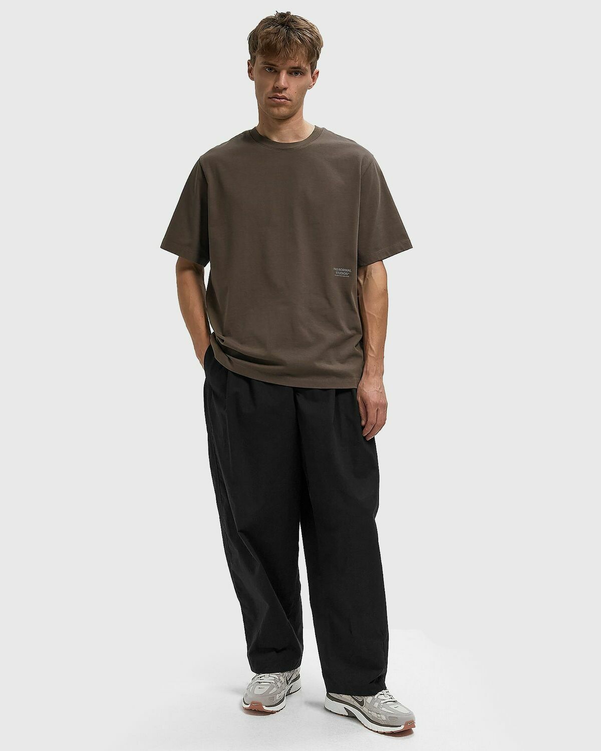 Pas Normal Studios Off-Race Tee Brown Mens Shortsleefe