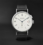 NOMOS Glashütte - Tangomat GMT Automatic 40mm Stainless Steel and Cordovan Leather Watch, Ref. No. 635 - White