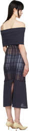 OUR LEGACY Navy Cover Maxi Dress