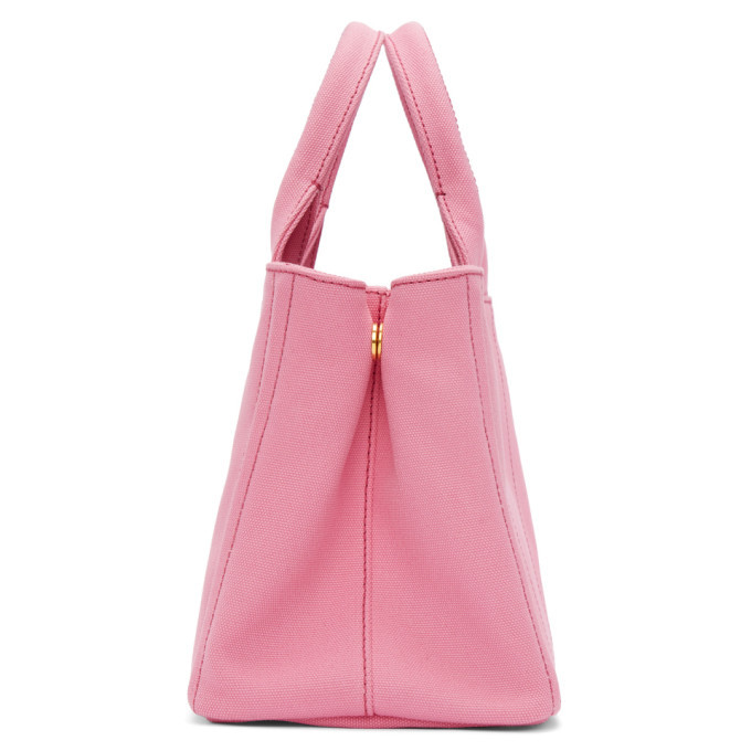 Prada Pink Small Gardener Canvas Tote Prada