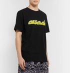 Stüssy - Logo-Print Cotton-Jersey T-Shirt - Black