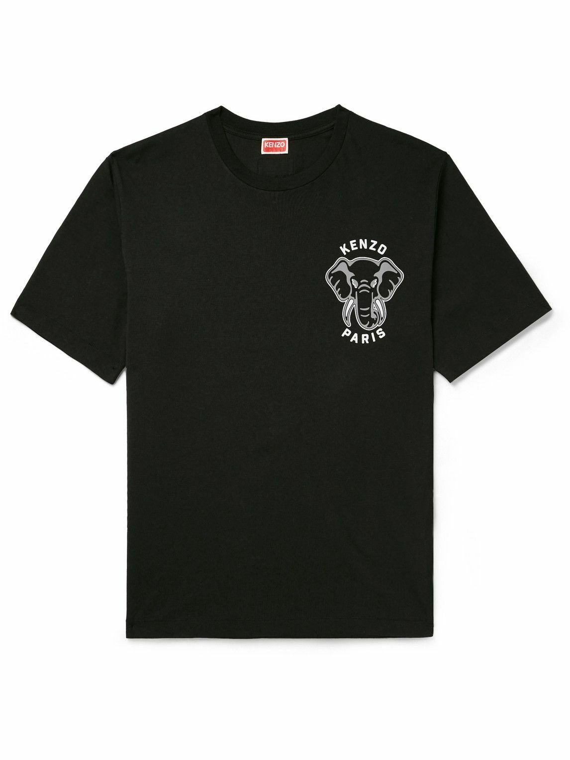KENZO - Varsity Jungle Logo-Print Cotton-Jersey T-Shirt - Black Kenzo