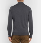 John Smedley - Tapton Slim-Fit Merino Wool Half-Zip Sweater - Gray