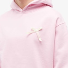 Jacquemus Men's Bow Logo Hoody in Pink