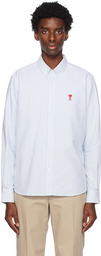 AMI Alexandre Mattiussi White & Blue Ami de Cœur Shirt