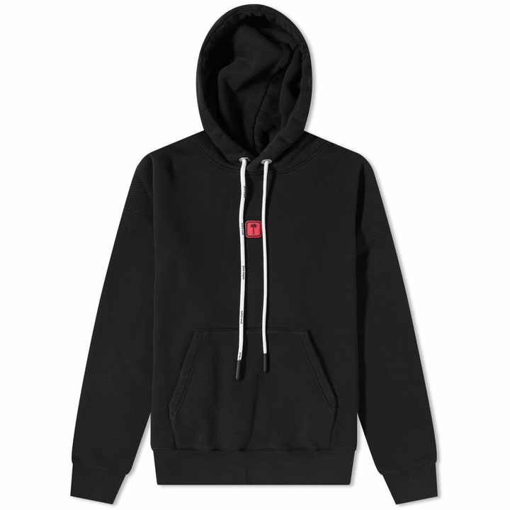 Photo: Palm Angels Men's Pathc Logo Popover Hoody in Black